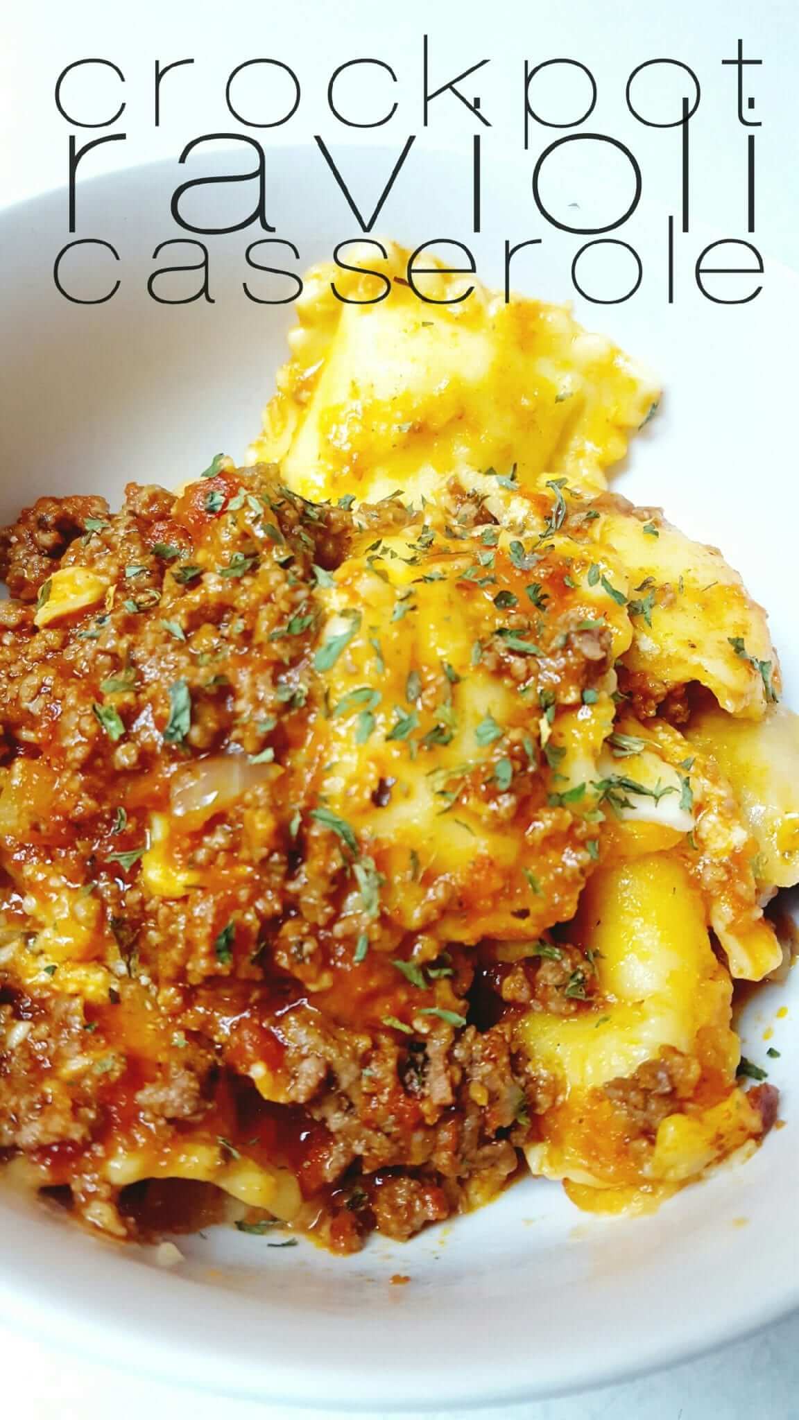 Delicious Crockpot Ravioli Casserole - Lou Lou Girls