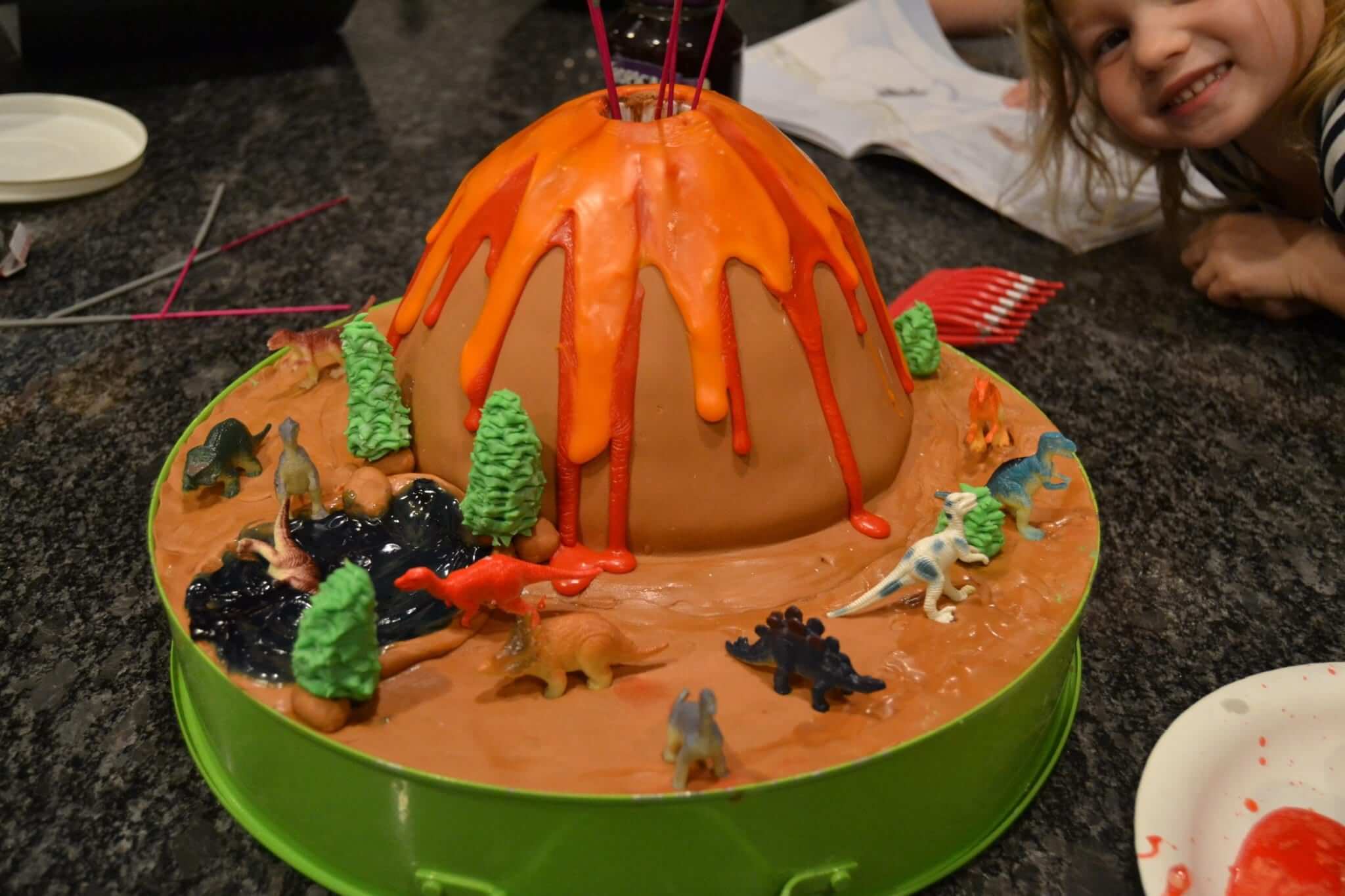 Exploding Volcano Birthday Cake - Lou Lou Girls