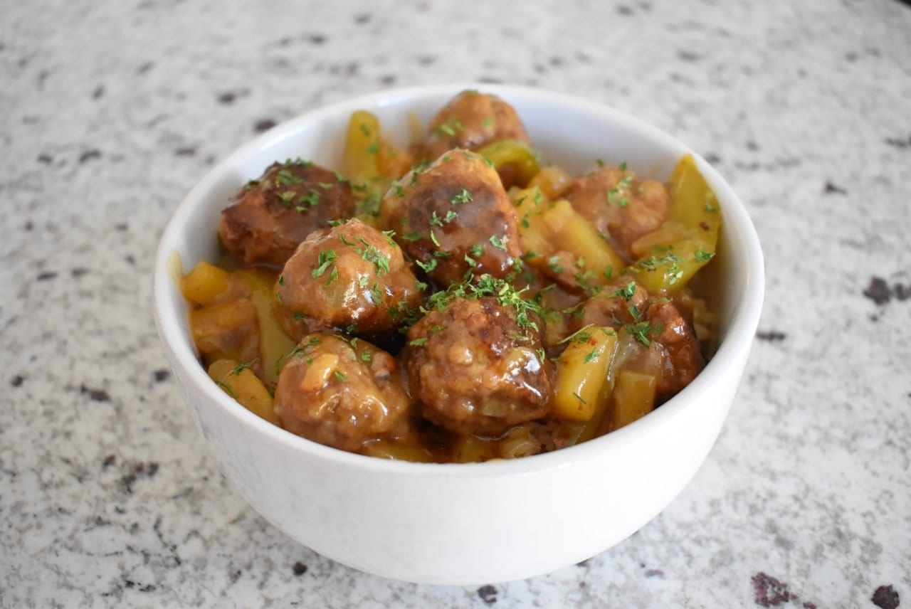 Easy Crockpot Hawaiian Meatballs - Lou Lou Girls