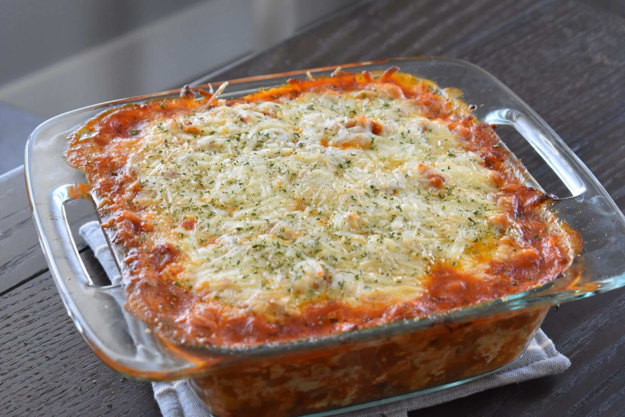 Healthy Cauliflower Baked Lasagna - Lou Lou Girls