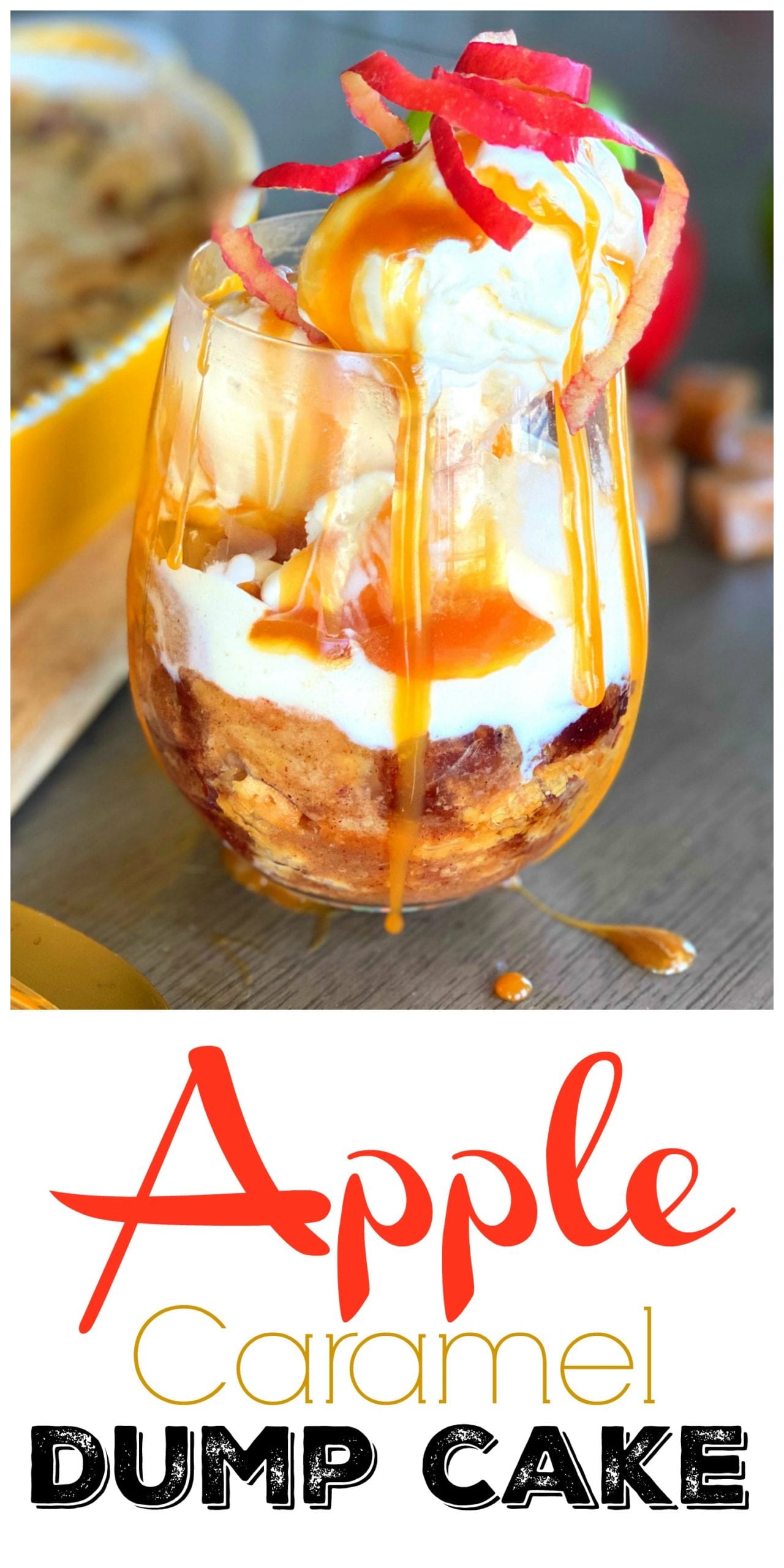 Easy Apple Caramel Dump Cake Recipe Lou Lou Girls