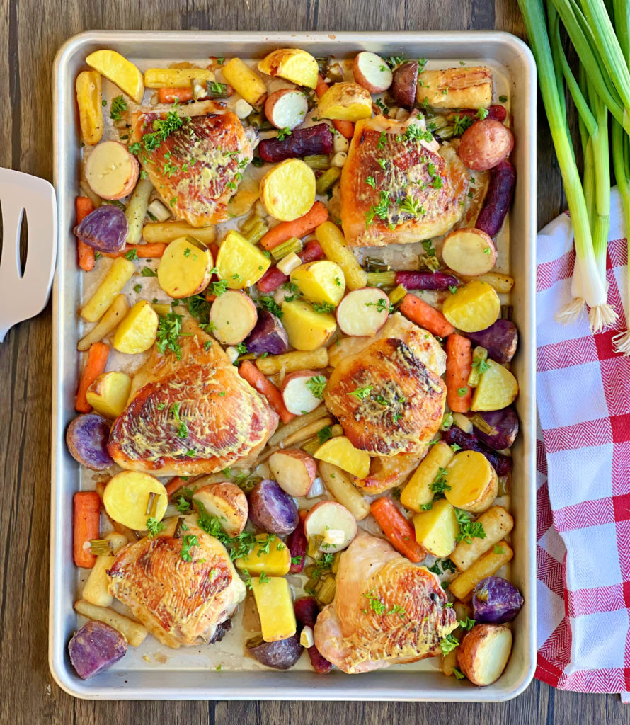 Sheet Pan Spring Chicken Dinner - Lou Lou Girls