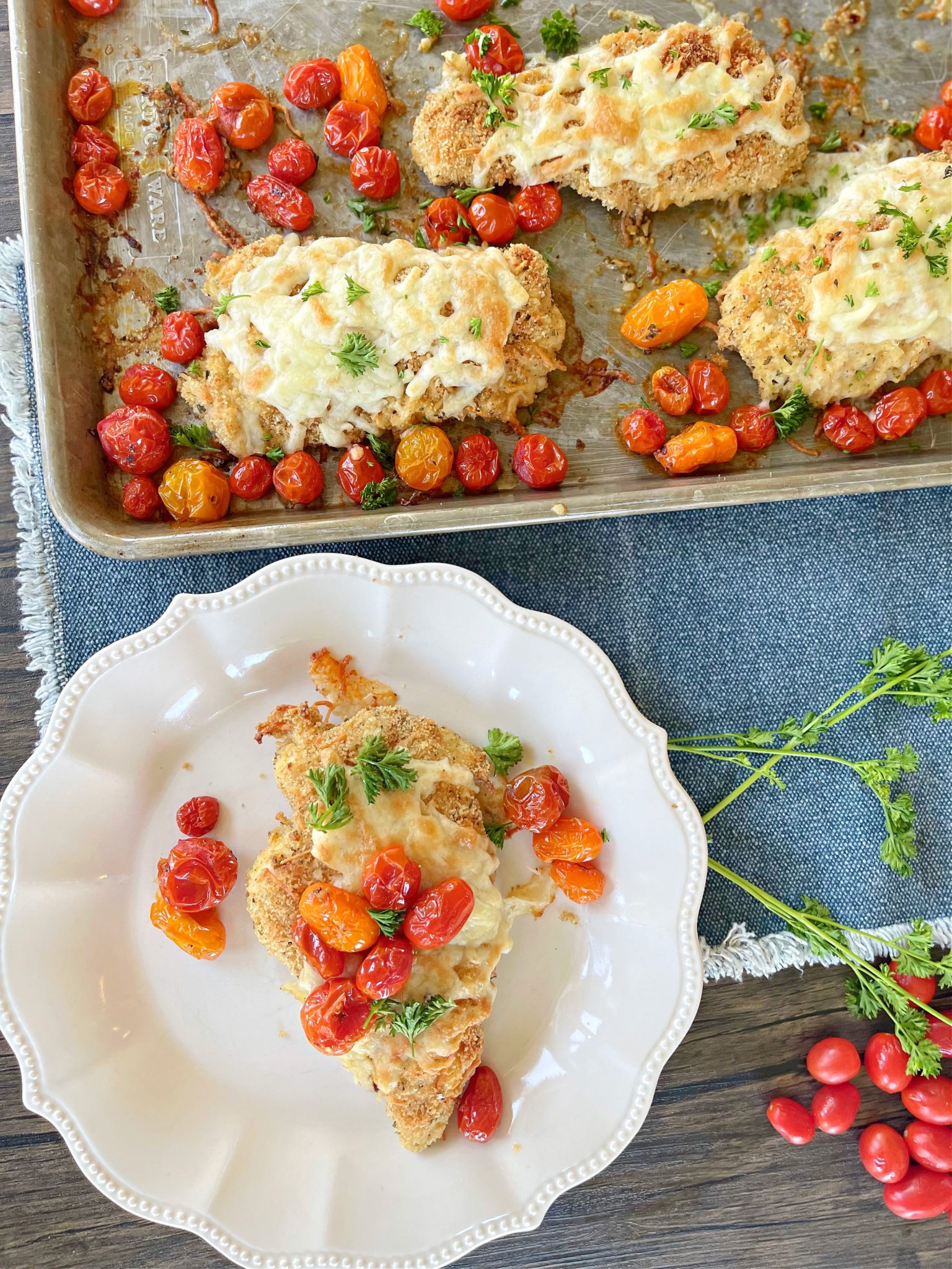 Sheet Pan Parmesan Chicken Simple Delicious Recipe