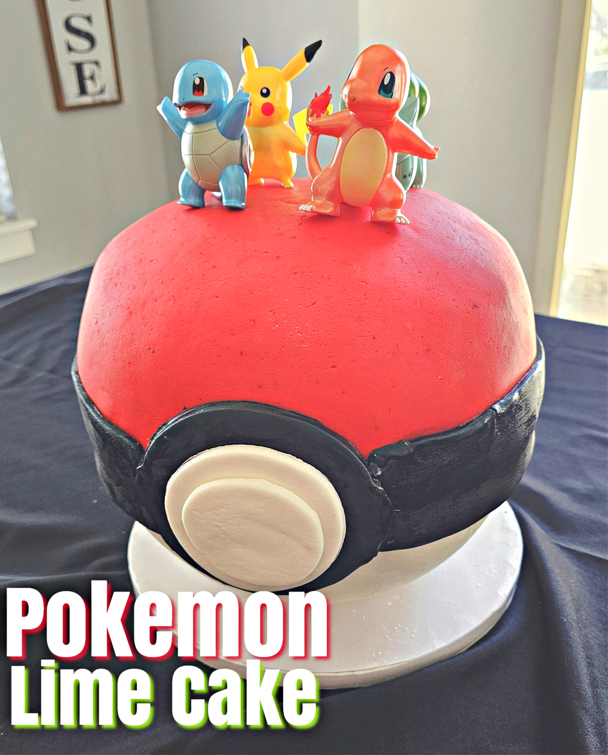 Pokemon Lime Cake #cakerecipe #limerecipe #pokeman #birthdaycake #kidparty