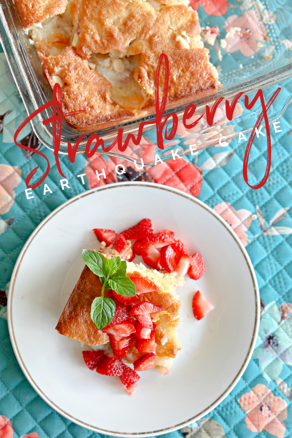 Strawberry Earthquake Cake #strawberry #earthquakecake #cakerecipe #dessert #easydessert