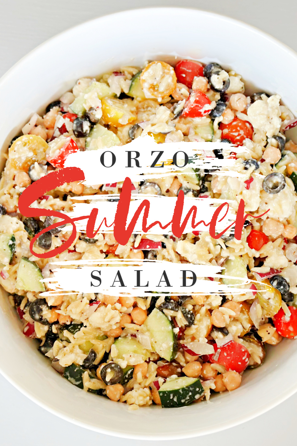 Orzo Summer Salad #orzo #salad #summer #pasta #sidedish #dinner