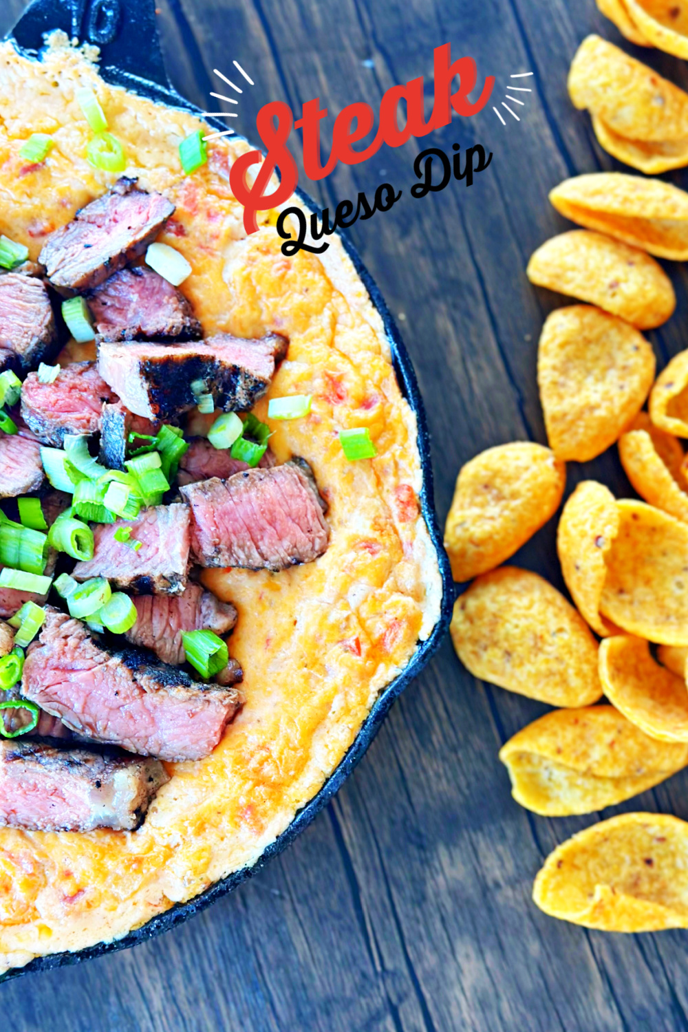 Steak Queso Dip #steak #beefrecipe #queso #diprecipe #appetizer #dinner #bbqfood #partyfoodideas