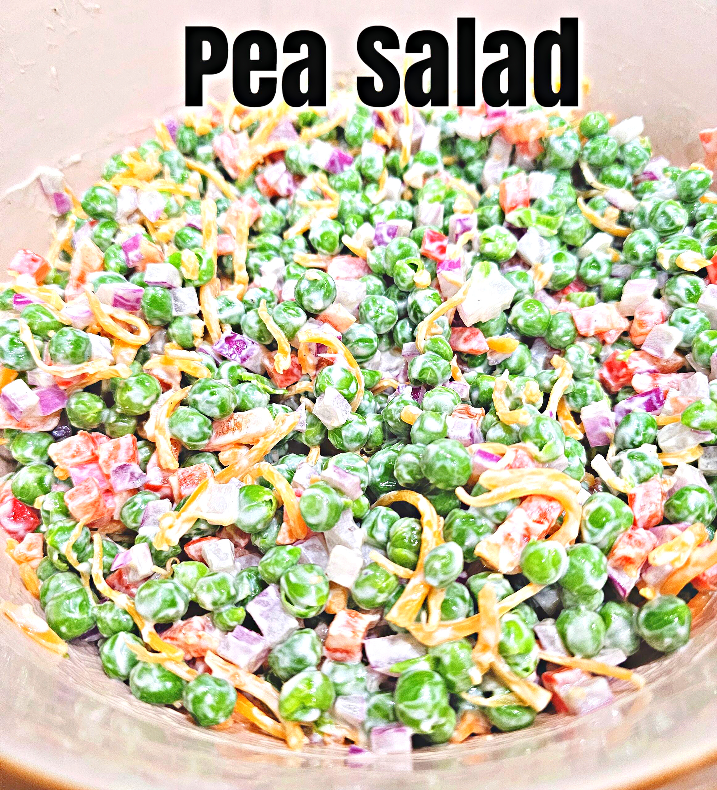 Pea Salad #peas #salad #sidedish #bbq #potluck #partyfood