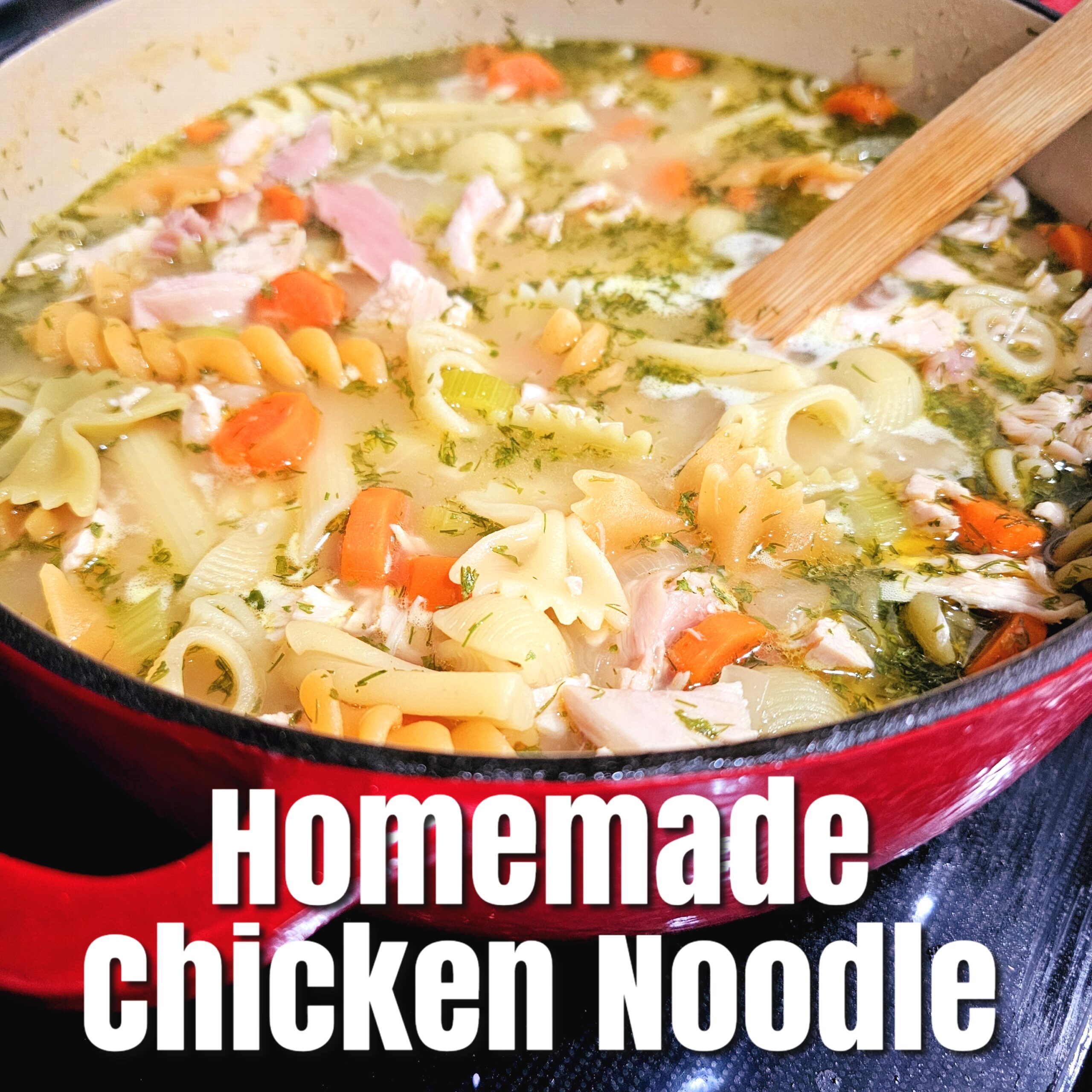 Homemade Chicken Noodle Soup #chicken #noodles #pasta #soup #onepanmeals #dinner #familydinner #weeknightdinner